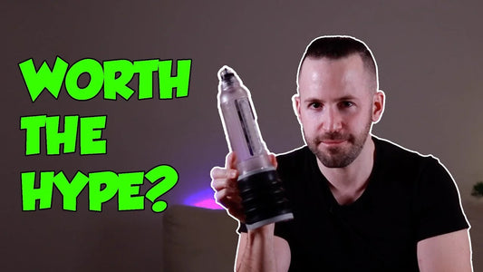 Baseem holding the Bathmate he bought and tested for his YouTube review