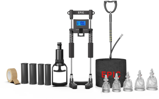 Epic Extender Pro with its cups, sleeves and the All Day Stretcher