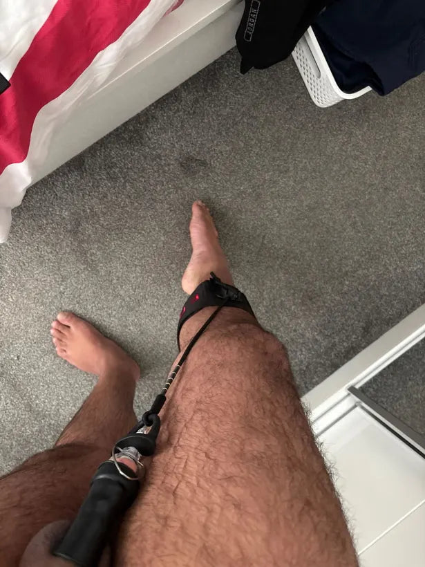 Buyer photo: Epic All Day Stretcher strapped below the knee