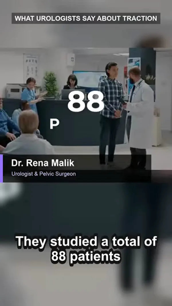 Urologists discussing traction therapy research