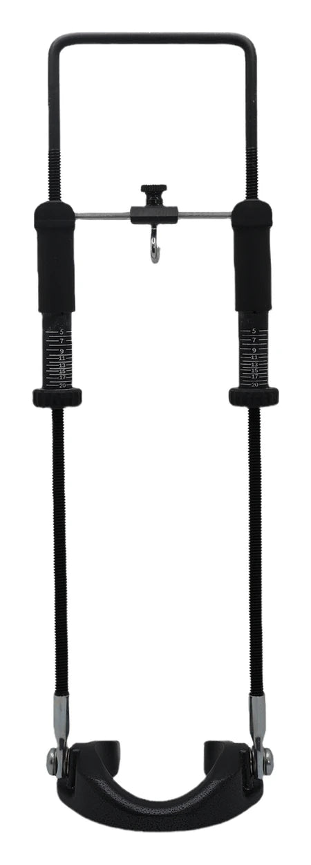 APEX 2025 Extender: a one piece steel frame with spring housings and an ergo fit base