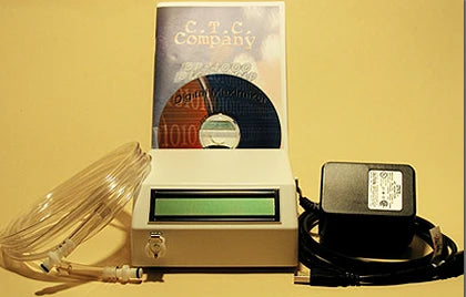 DP-4000 Digital Maximizer: a benchtop control box with an LCD, a wall adaptor, a connection line and a software disc